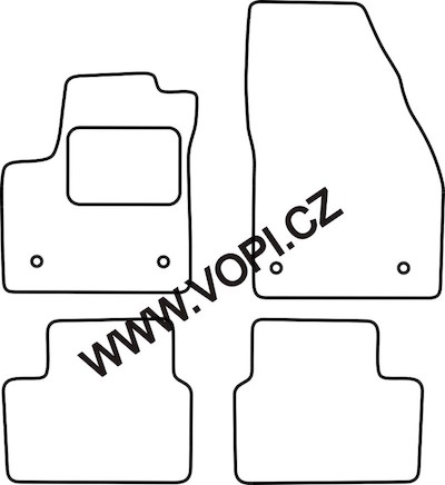 Textil-Autoteppiche Opel Meriva 05/2010 - Autofit (3460)